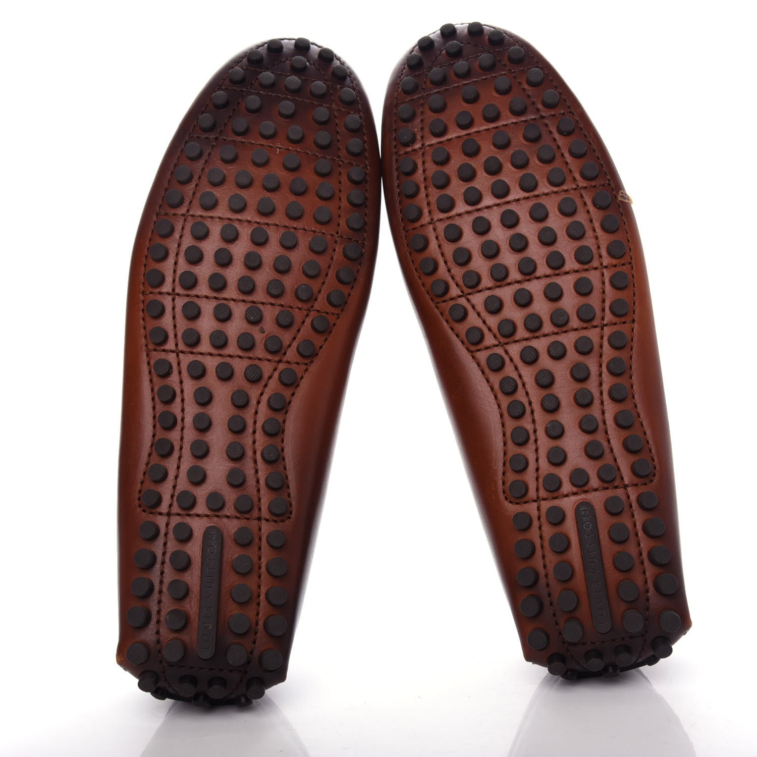 Louis Vuitton Smooth Calfskin Hockenheim Moccasin Loafers 8 Brown 6 of 10