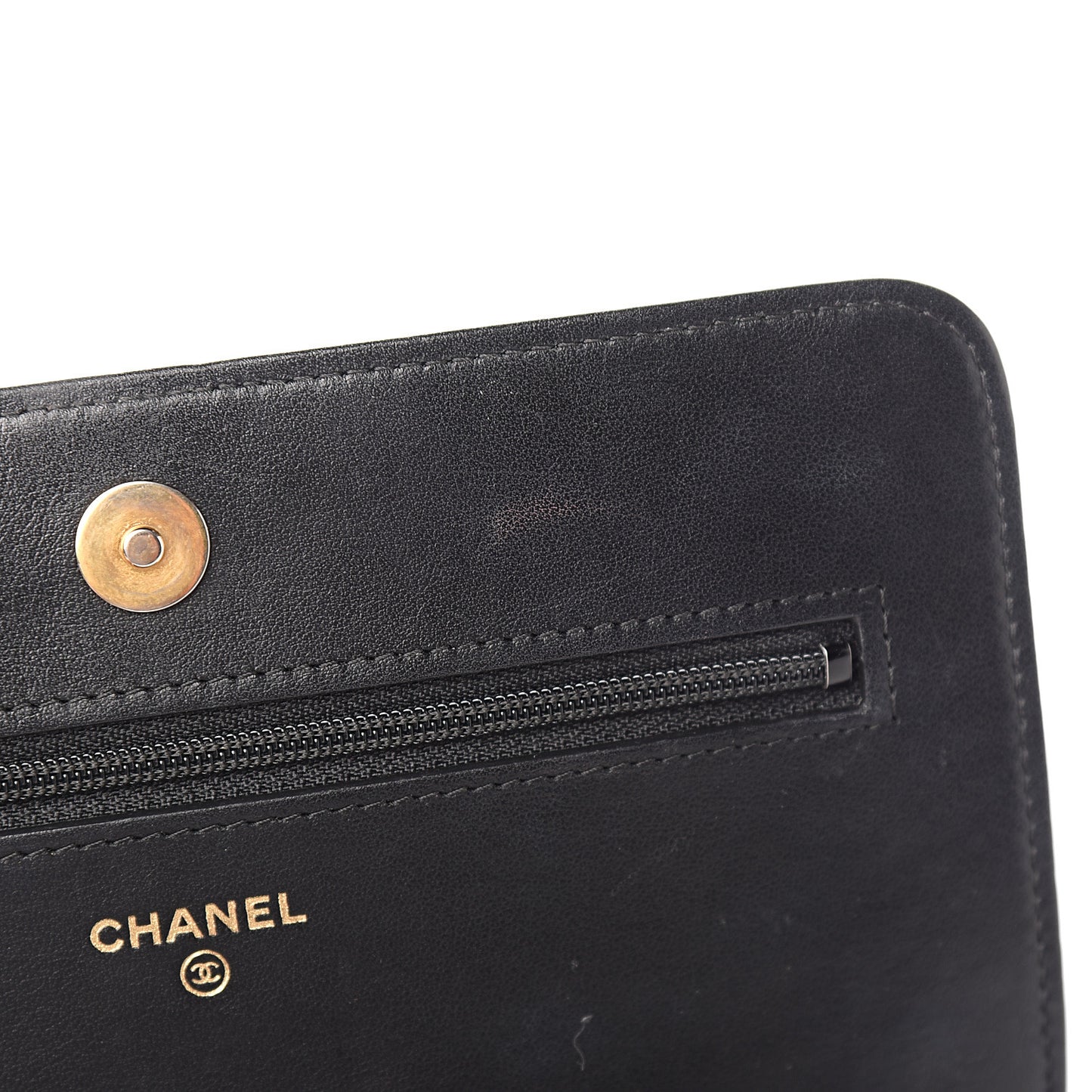 Caviar Quilted Boy Wallet On Chain WOC Black