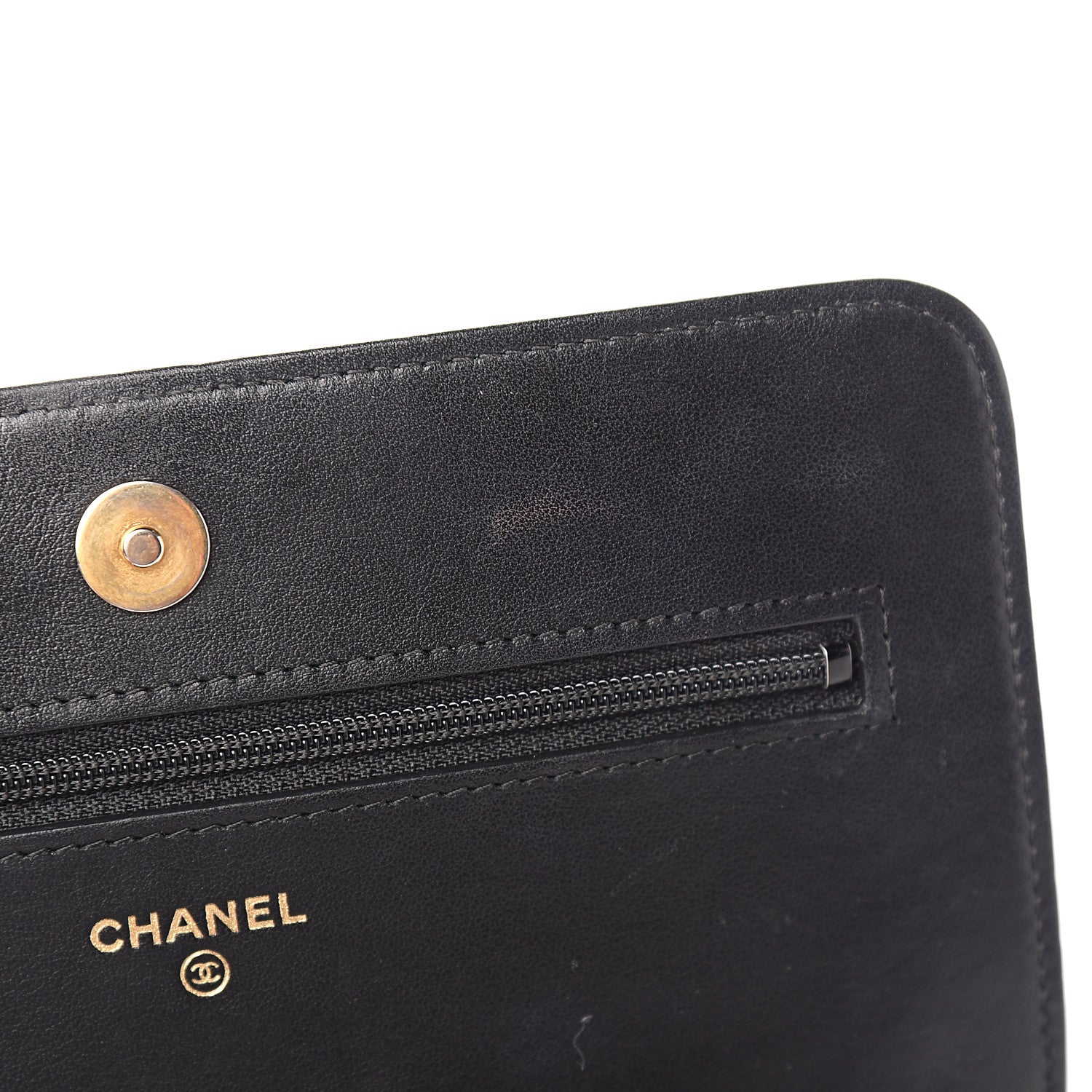 Chanel Caviar Quilted Boy Wallet On Chain WOC Black 8 of 14