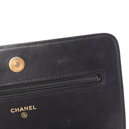 Chanel Caviar Quilted Boy Wallet On Chain WOC Black 8 of 14