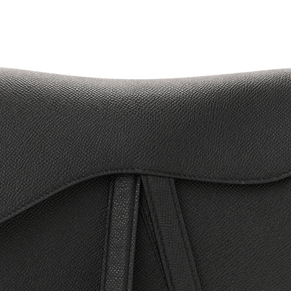 Christian Dior Grained Calfskin Saddle Bag Black 8 of 10