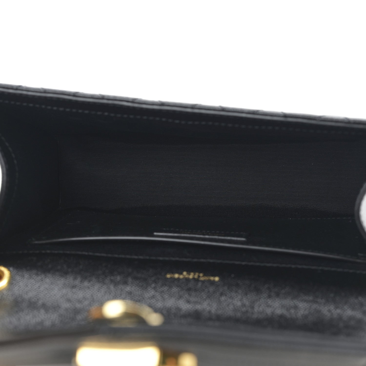 Saint Laurent Grain De Poudre Textured Mixed Matelasse Triquilt Medium Monogram Satchel Black 5 of 9