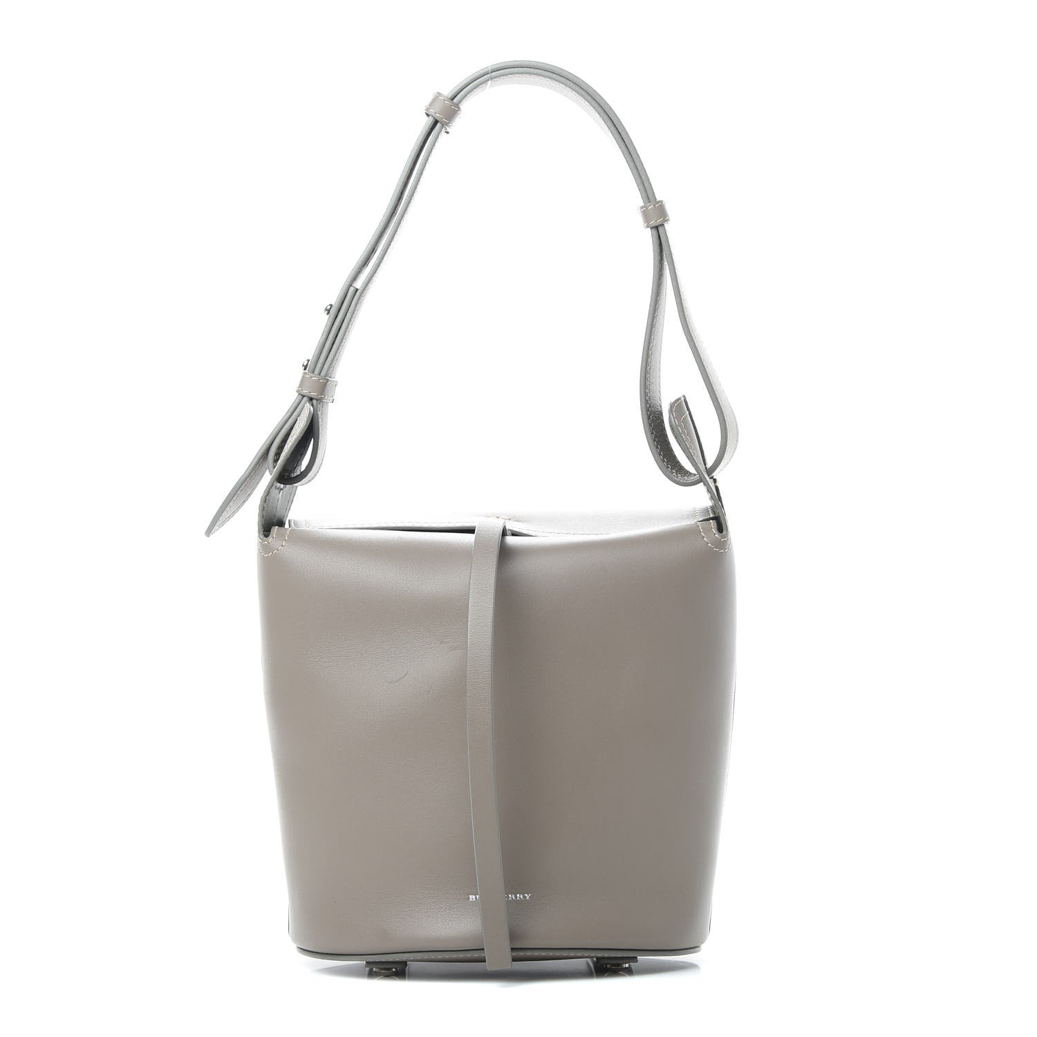 Burberry Supple Calfskin Small Bucket Taupe Brown 1 of 10
