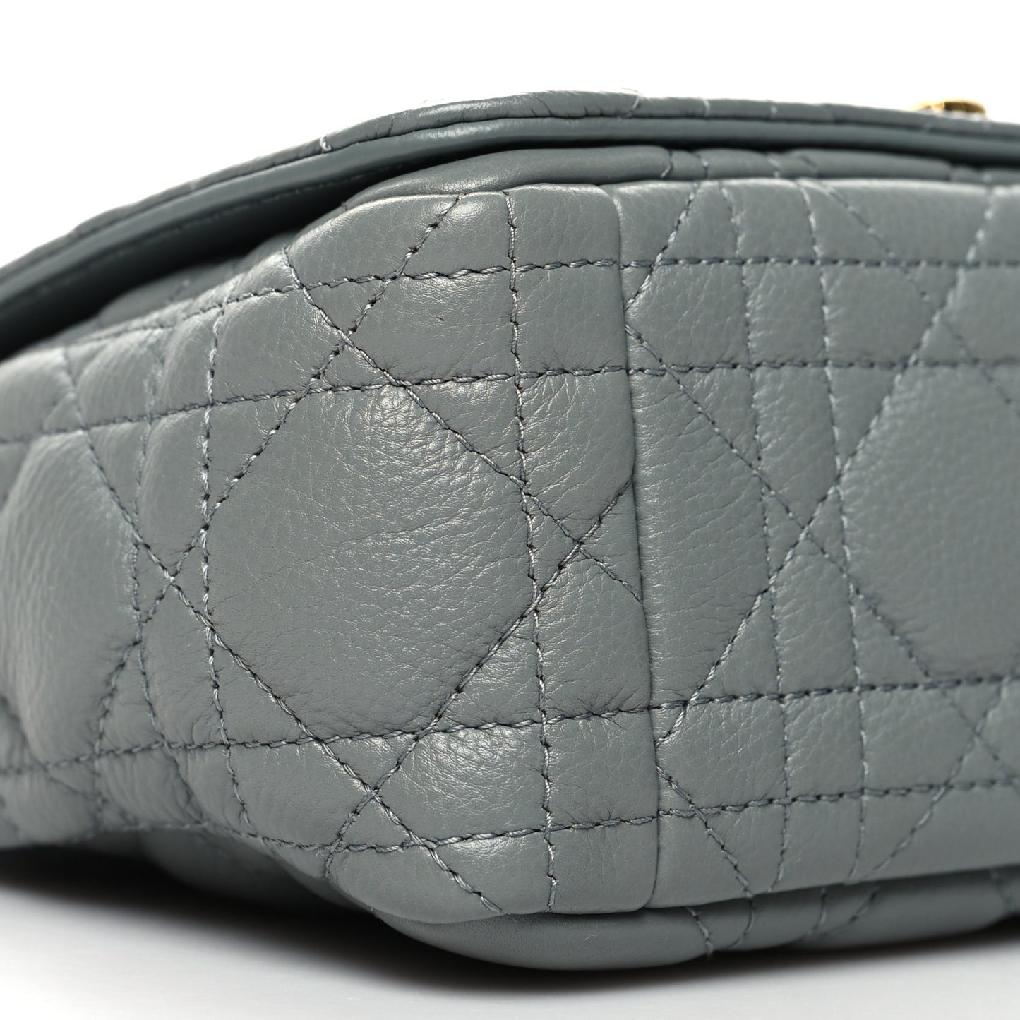 Calfskin Cannage Small Caro Bag Grey