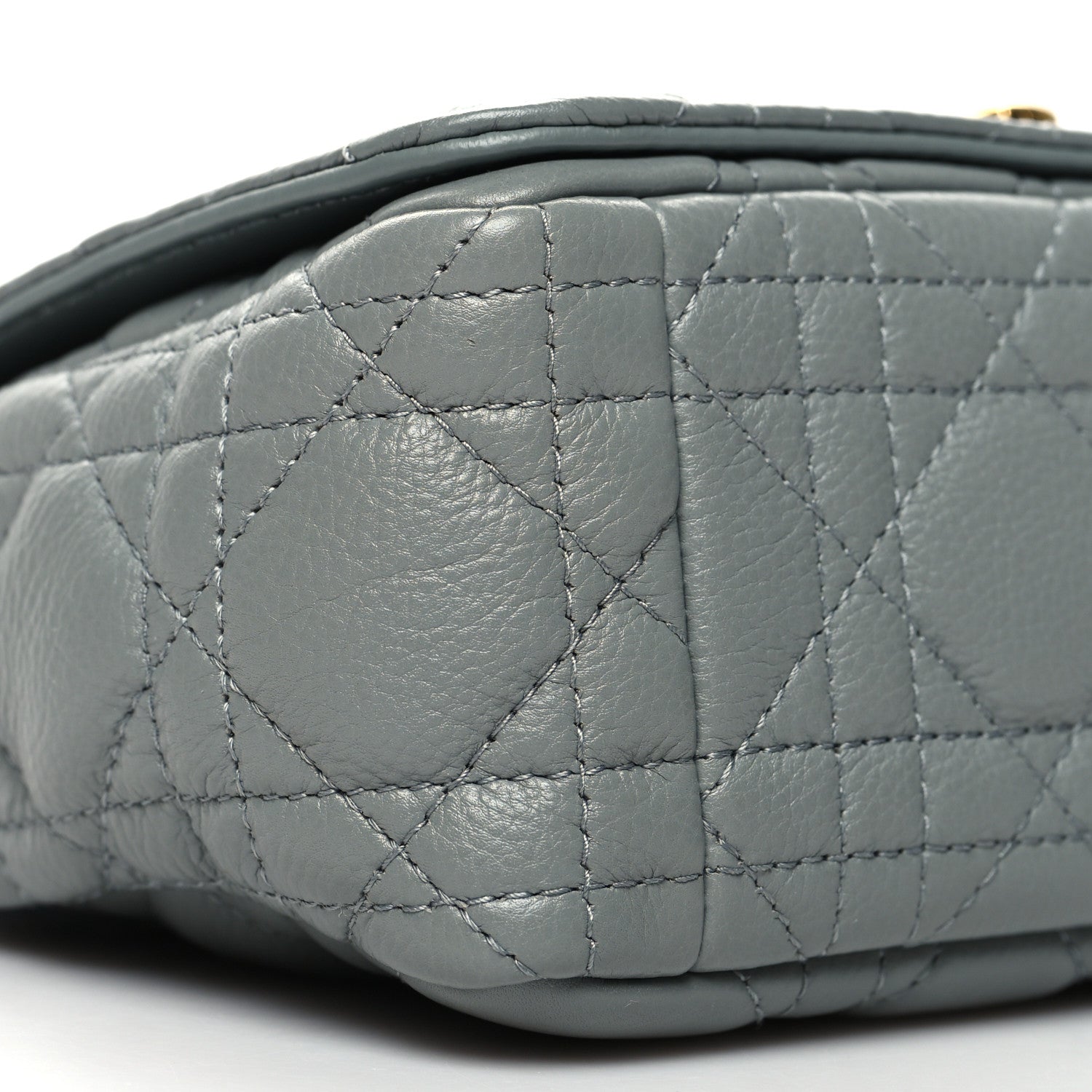 Christian Dior Calfskin Cannage Small Caro Bag Grey 9 of 10