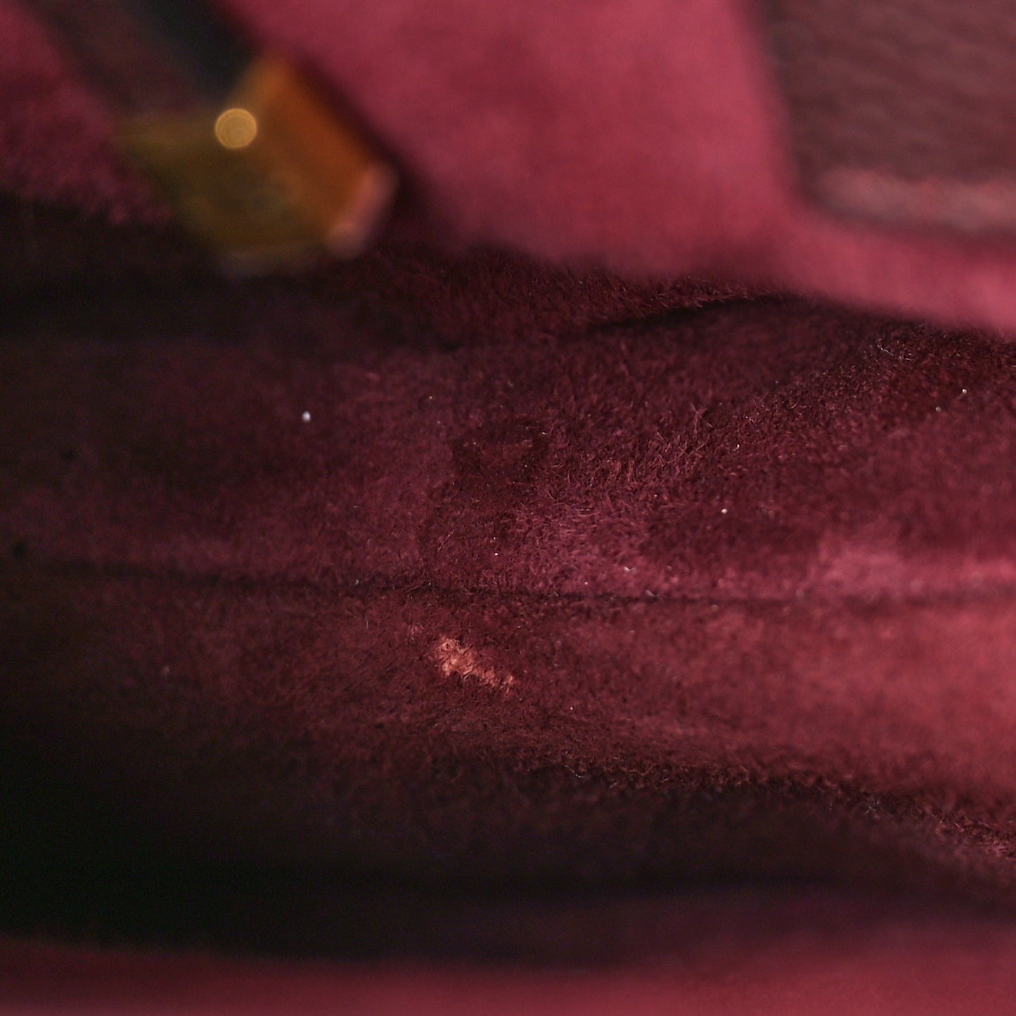 Grained Calfskin Saddle Bag Burgundy