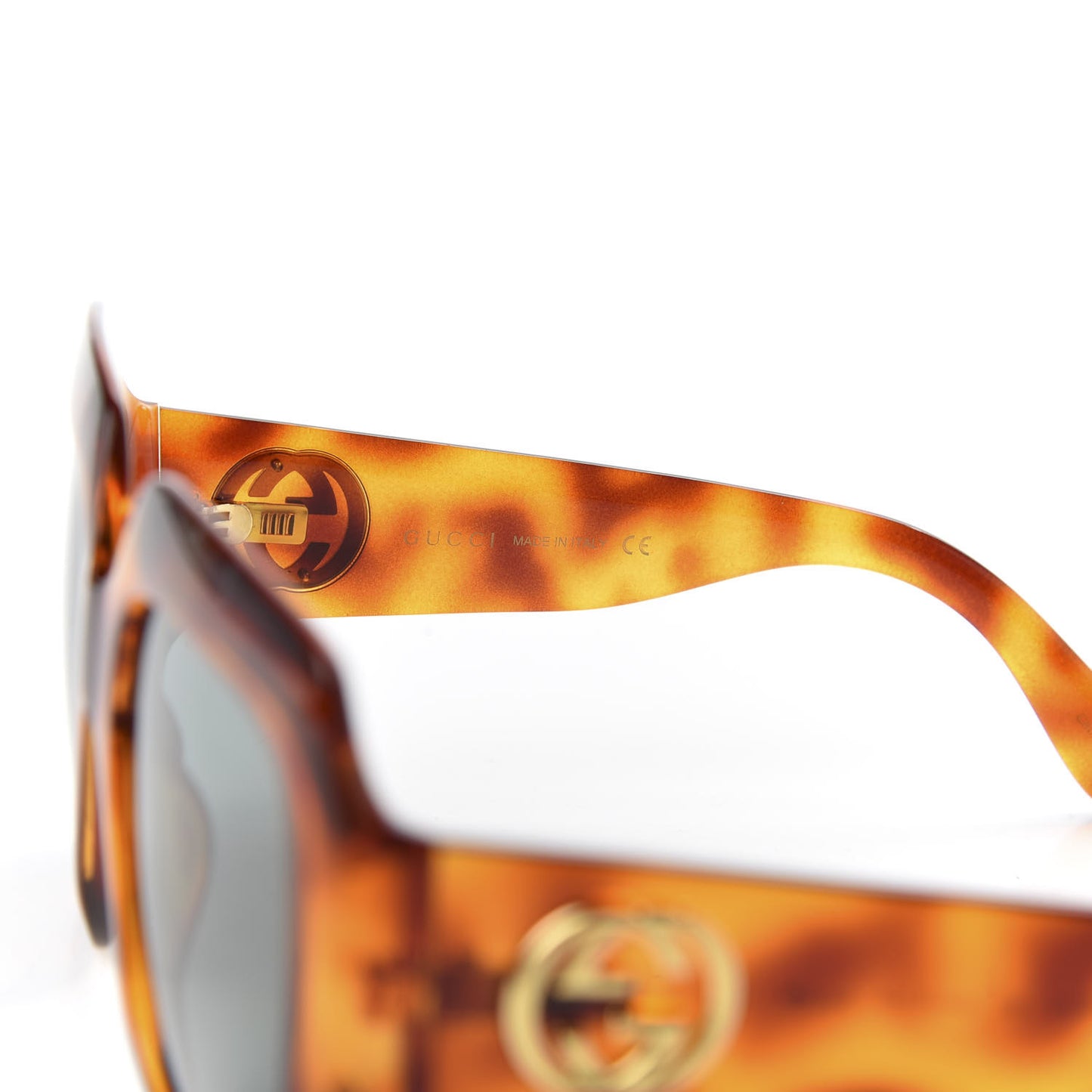 Acetate Square Frame Sunglasses GG0053S Havana