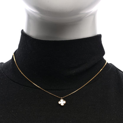Van Cleef & Arpels 18K Yellow Gold Mother of Pearl Sweet Alhambra Pendant Necklace 2 of 4