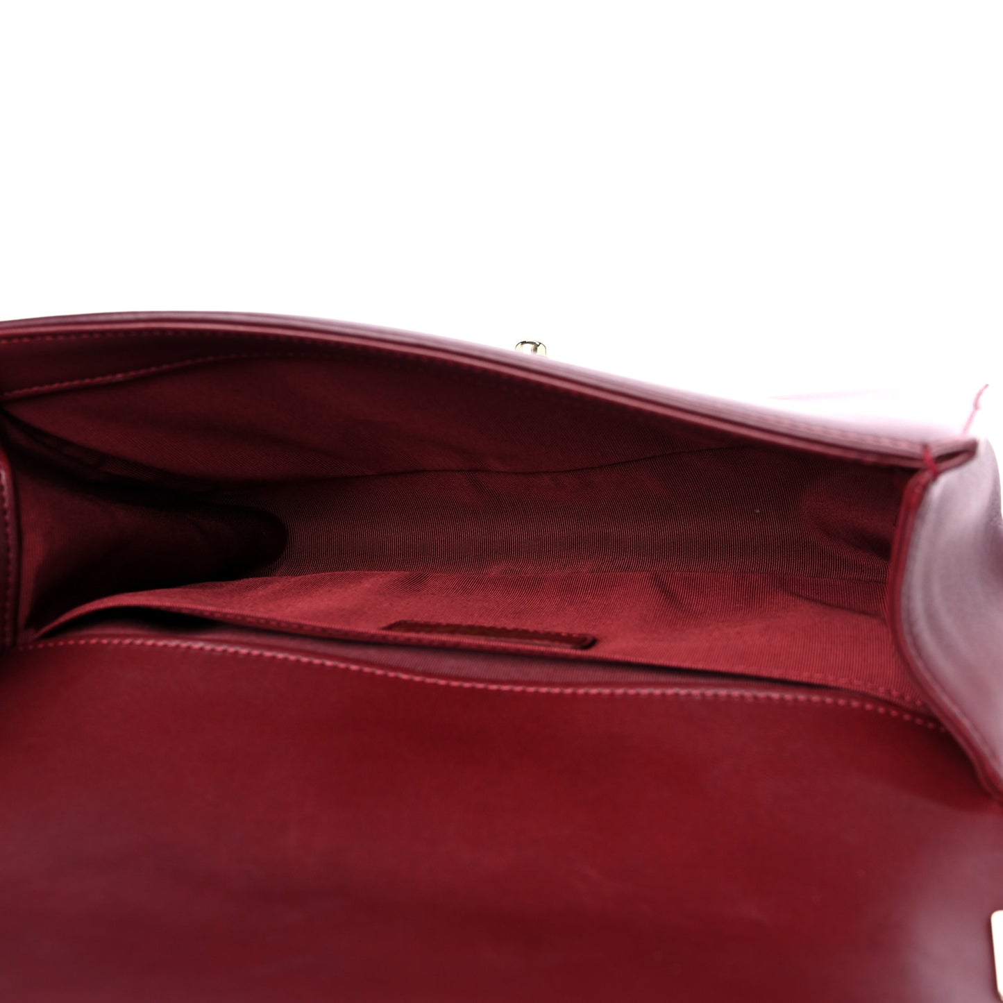 Lambskin Quilted Medium Boy Flap Dark Red