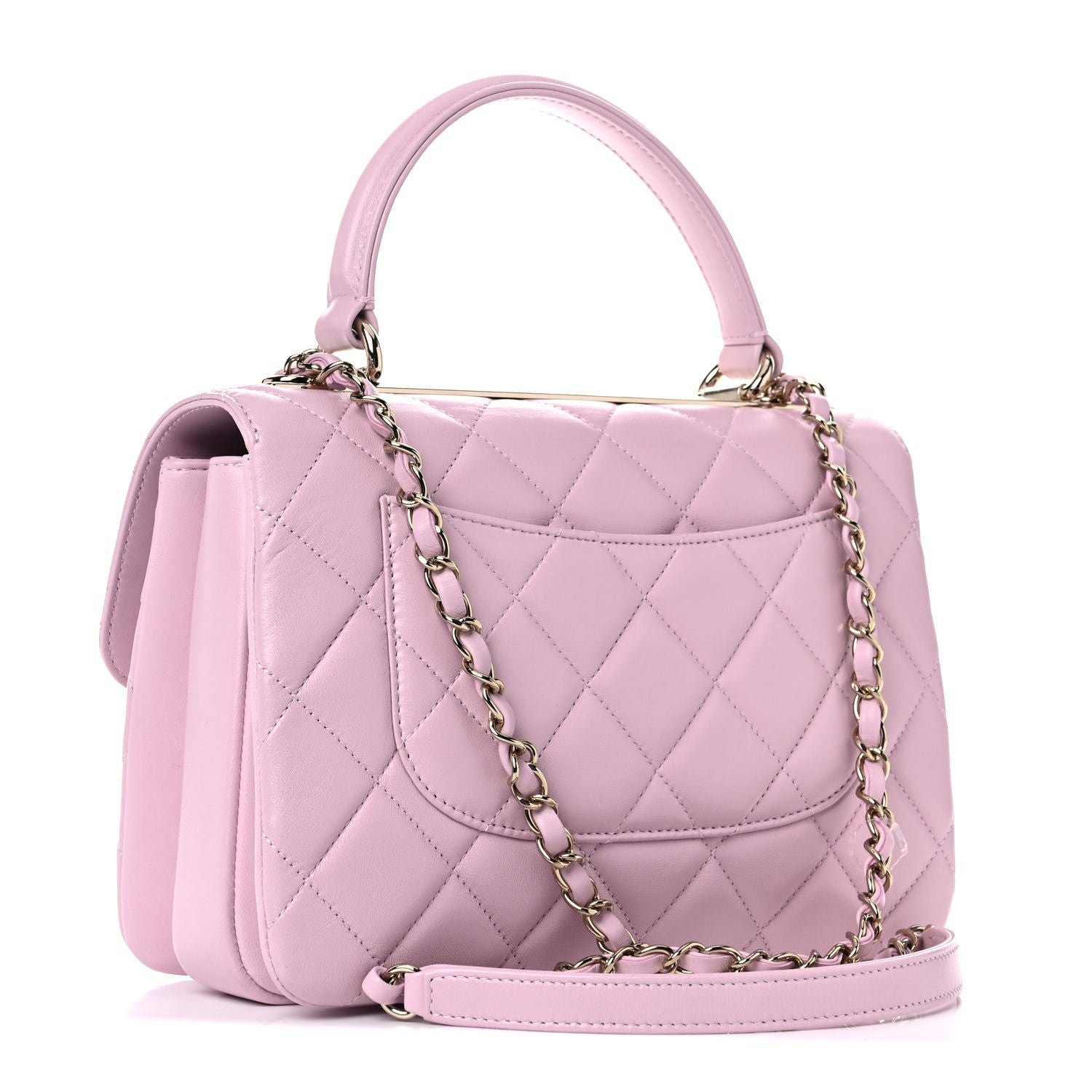 Chanel Lambskin Quilted Small Trendy CC Flap Dual Handle Bag Light Pink 3 of 10