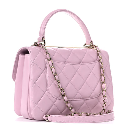 Chanel Lambskin Quilted Small Trendy CC Flap Dual Handle Bag Light Pink 3 of 10