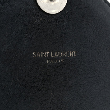 Saint Laurent Sheepskin Matelasse Chevron Monogram Medium College Bag Black 7 of 11