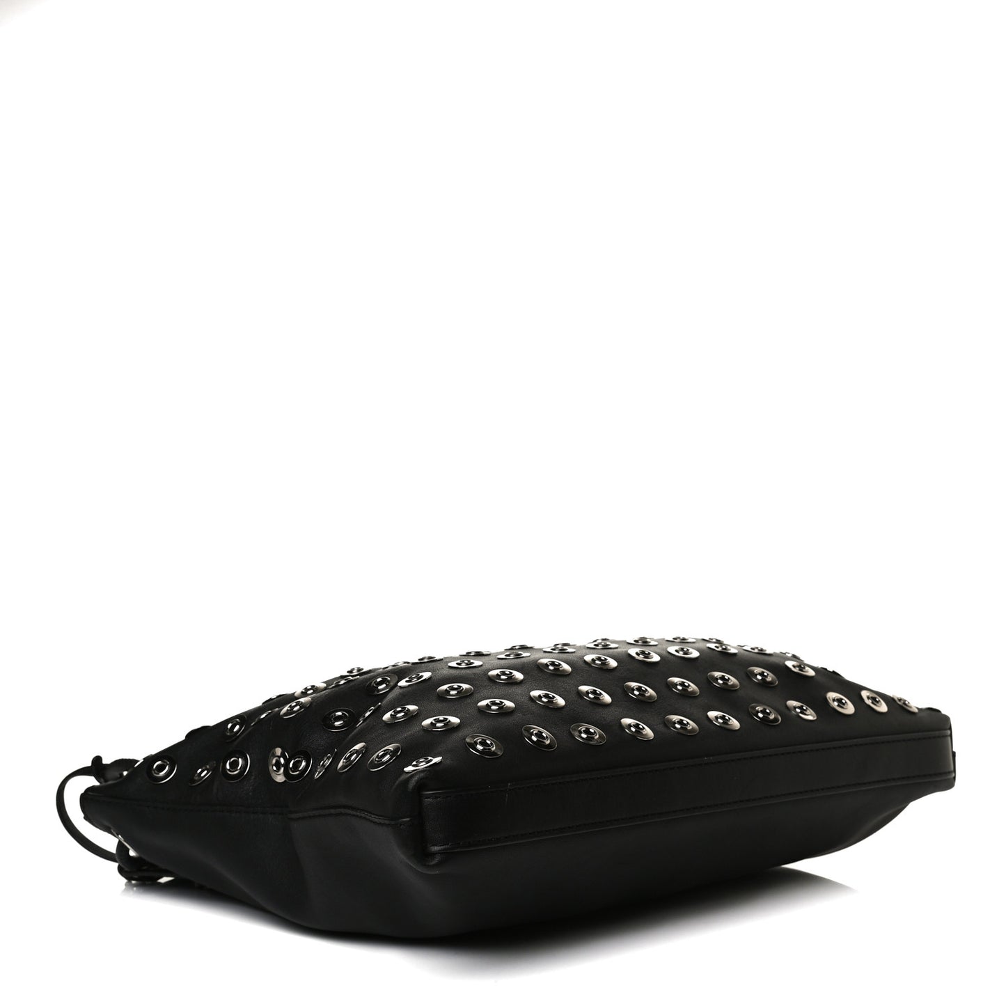 Calfskin Medium Eyelet Hobo Black