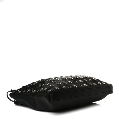 Burberry Calfskin Medium Eyelet Hobo Black 4 of 18