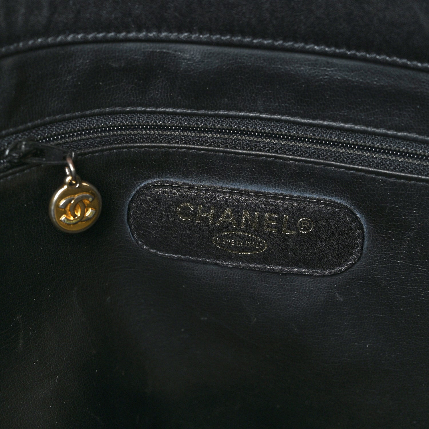 Chanel Calfskin Stitched XL Weekender Black 9 of 13