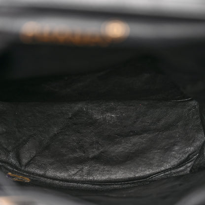 Chanel Lambskin Quilted Drawstring Backpack Black 15 of 16