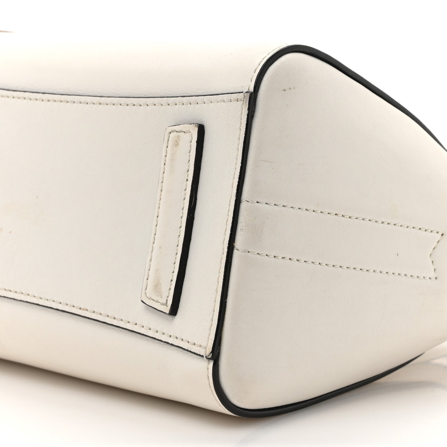 Calfskin Signature Logo Mini Antigona White