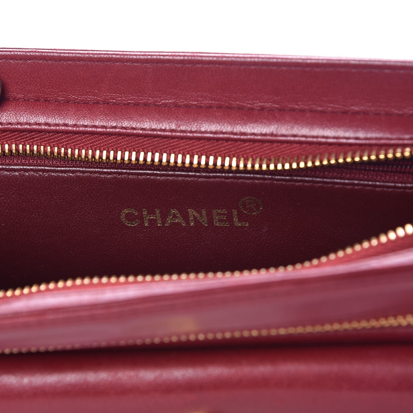 Lambskin CC Wristlet Red