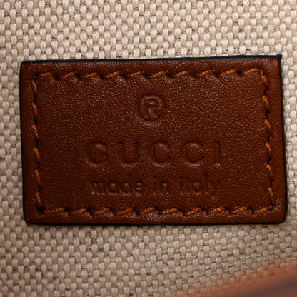 Gucci New Canvas Charisma Calfskin Crystal GG Monogram Mini Horsebit 1955 Shoulder Bag Camel Ebony 6 of 11