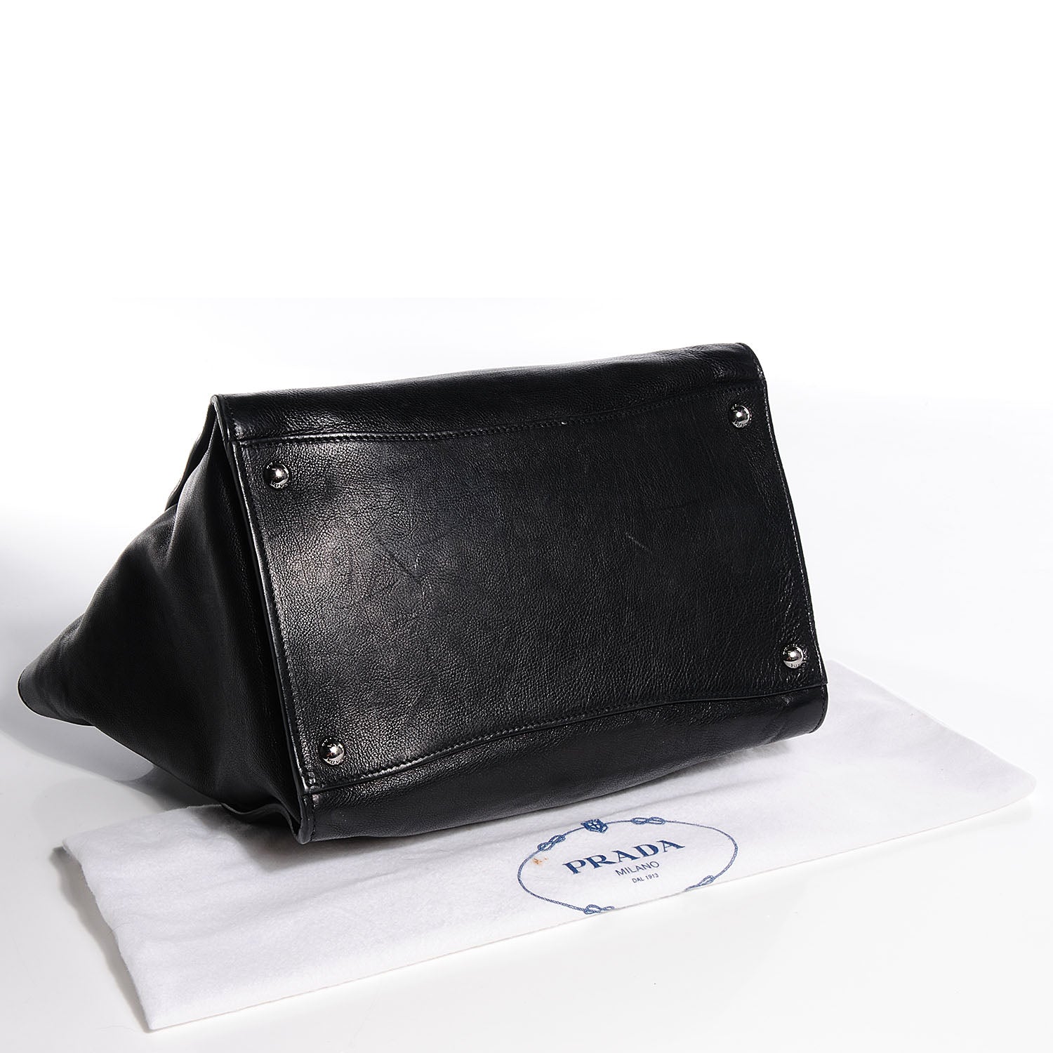 Prada Glace Calf Twin Pocket Tote Nero Black 8 of 14