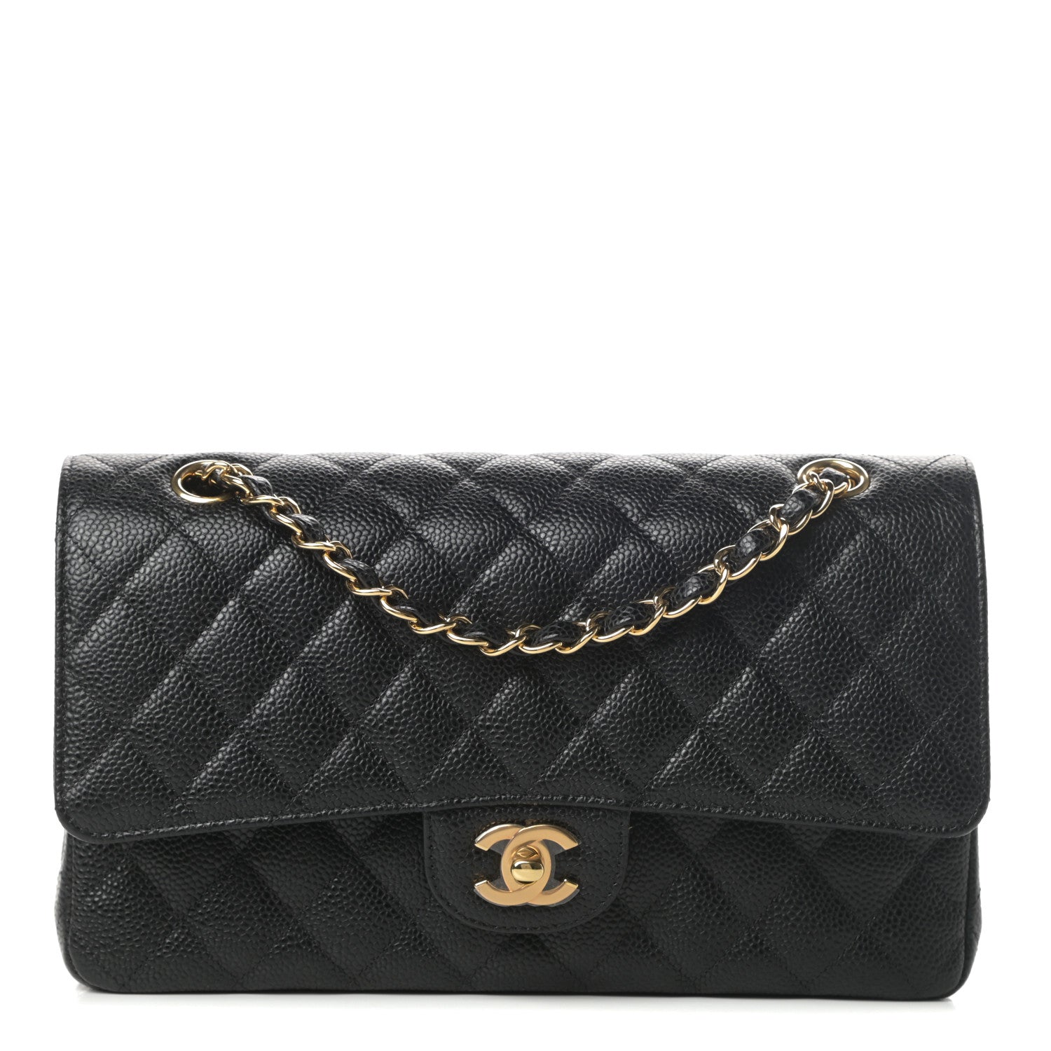 Chanel Caviar Quilted Medium Double Flap Black 1 of 12