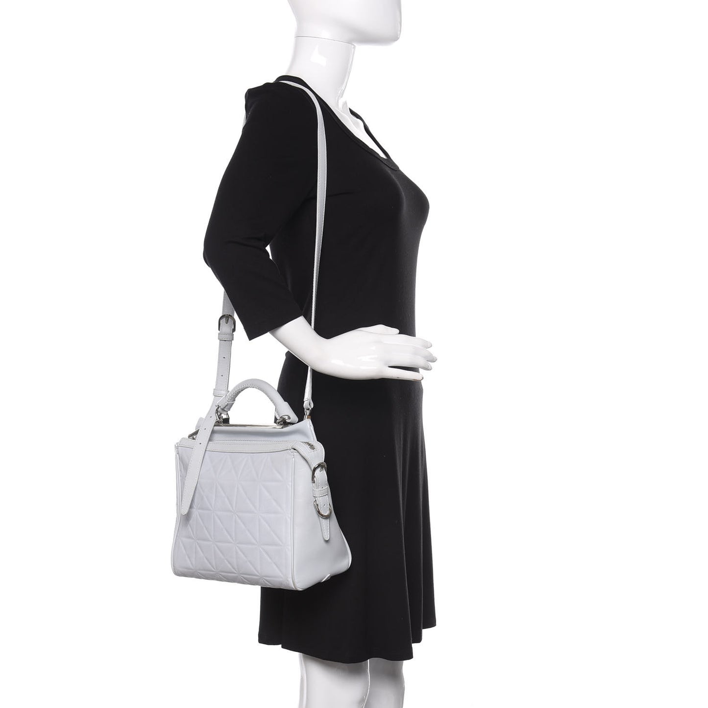 Calfskin Quilted Small Ryder Satchel Glacier