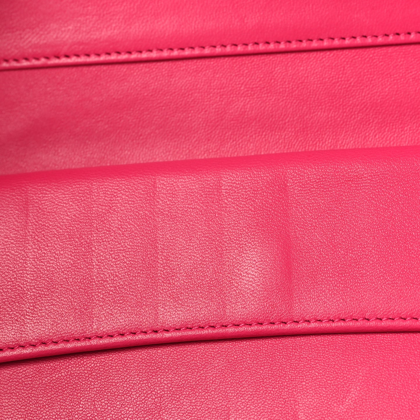 Lambskin Quilted Large Gusset Flap Wallet Pink