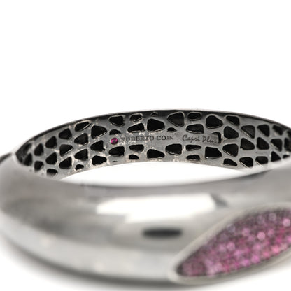 Roberto Coin Ruthenium Sterling Silver Rhodolite Capri Plus Bangle Bracelet 3 of 6