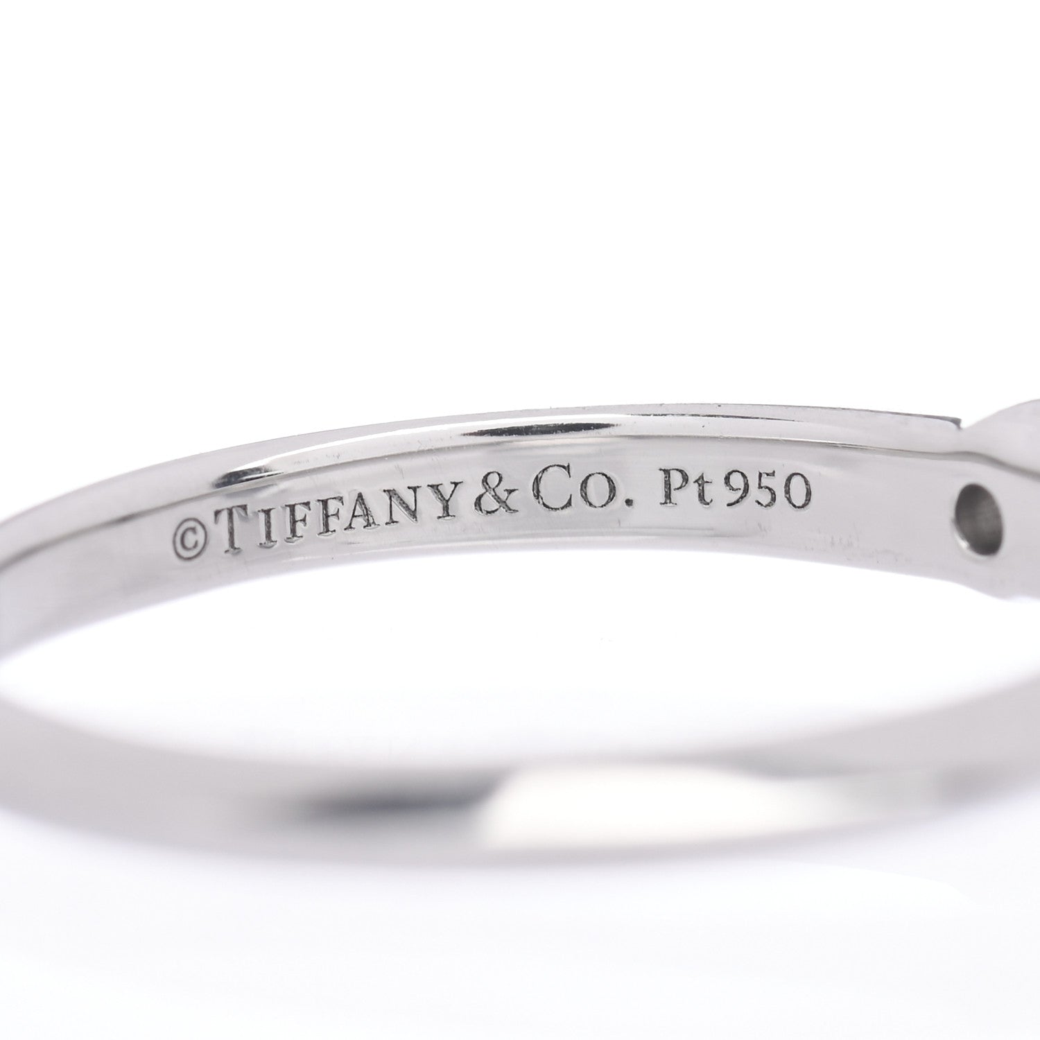 Tiffany Platinum Diamond .22ct Solitaire Engagement Ring 52 6 5 of 7