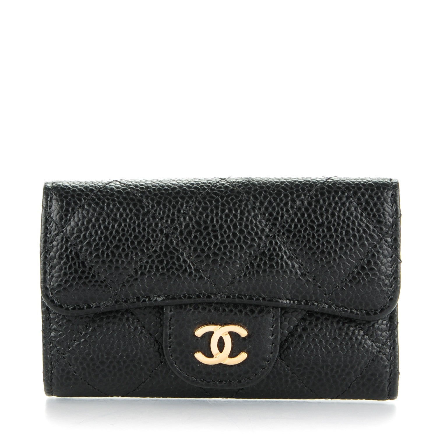 Chanel Caviar Quilted 6 Key Holder Black 1 of 8