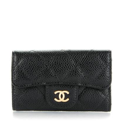 Chanel Caviar Quilted 6 Key Holder Black 1 of 8