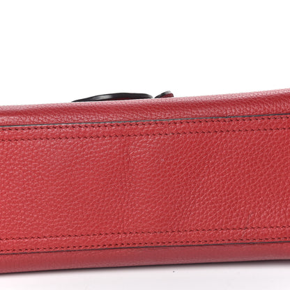 Gucci Calfskin Mini GG Marmont Top Handle Bag Vulcanic Red 9 of 24