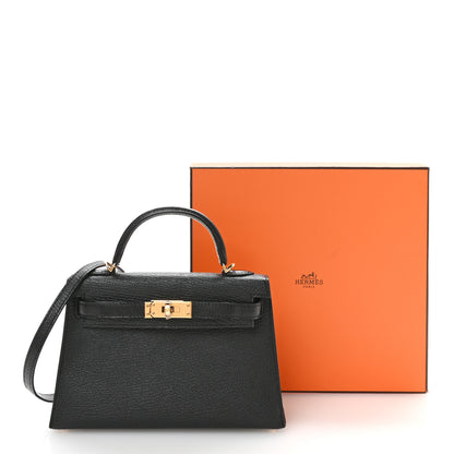 Hermes Chevre Mysore Horseshoe Mini Kelly Sellier 20 Black 11 of 11