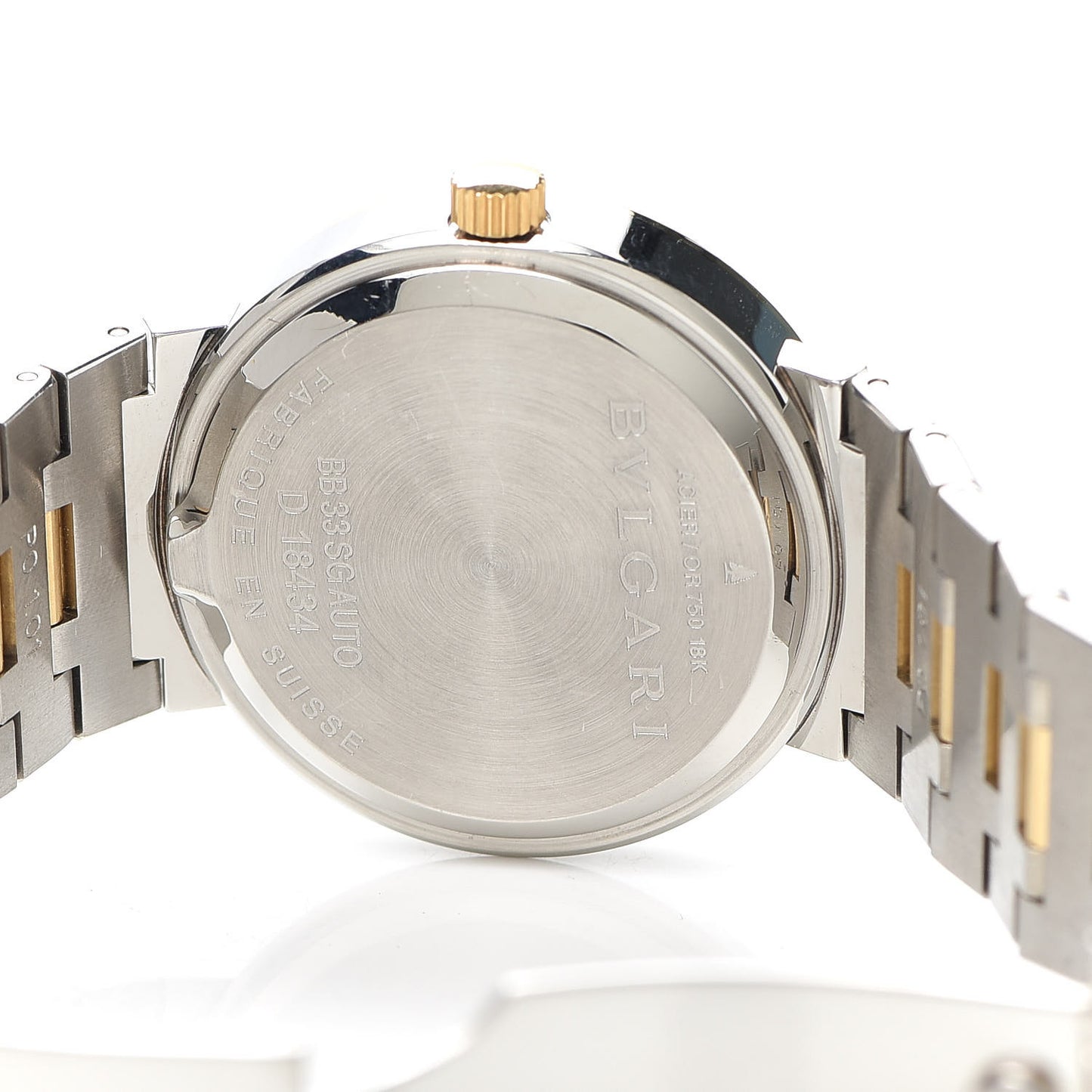 Stainless Steel 18K Yellow Gold 33mm Quartz Watch Black