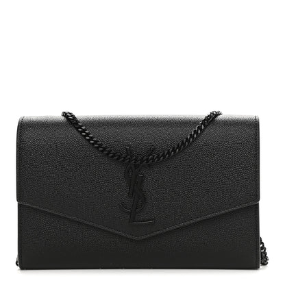 Saint Laurent Grain De Poudre Uptown Chain Wallet Black 3 of 10