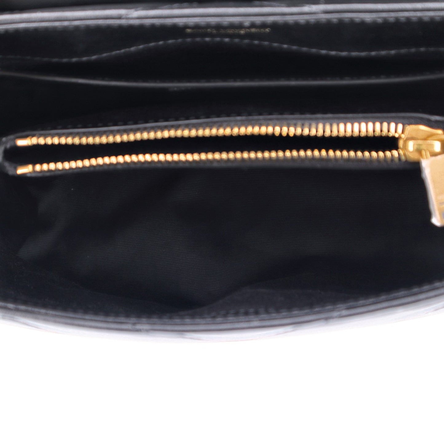Calfskin Y Quilted Monogram Small Loulou Chain Satchel Black