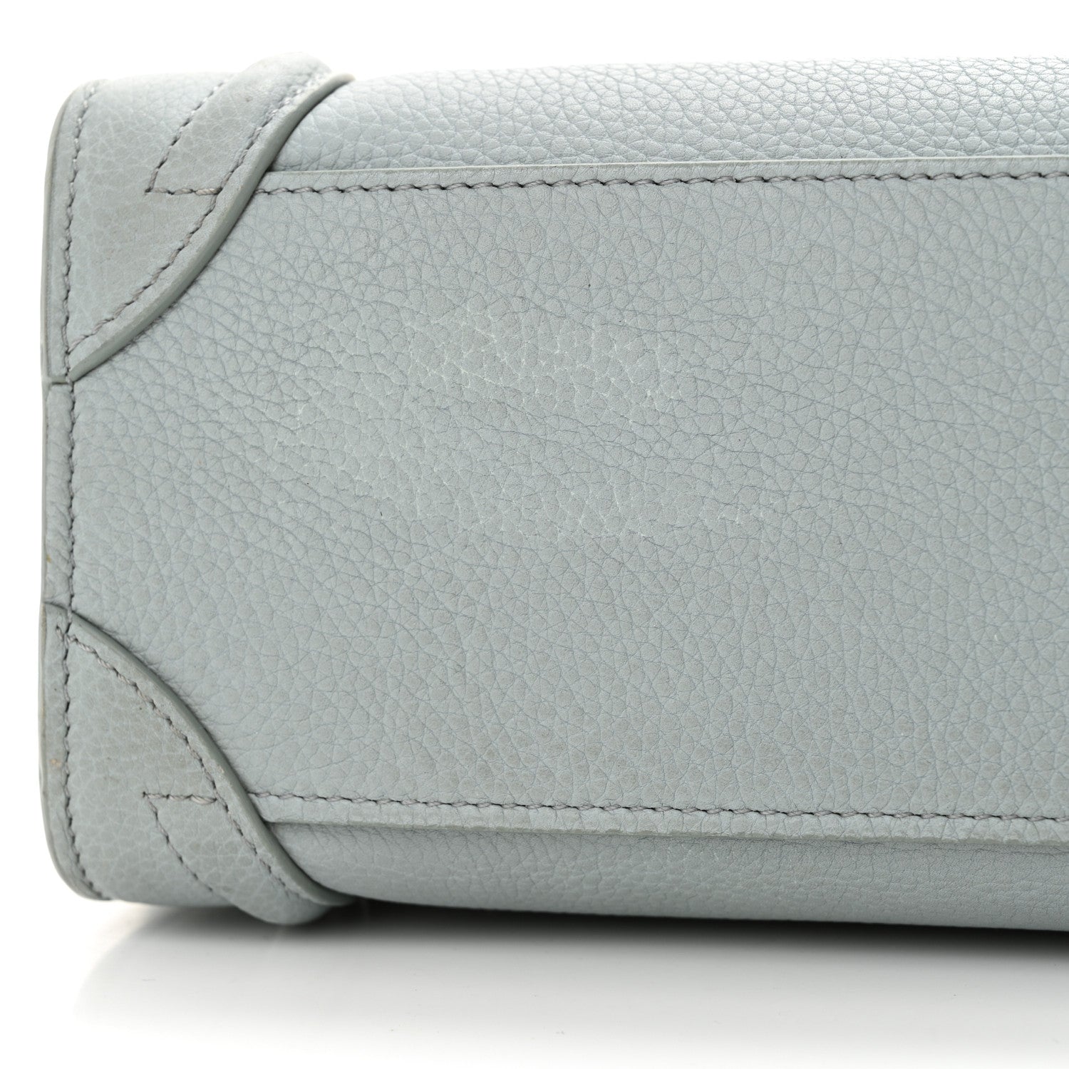 Celine Drummed Calfskin Nano Luggage Almond 16 of 17