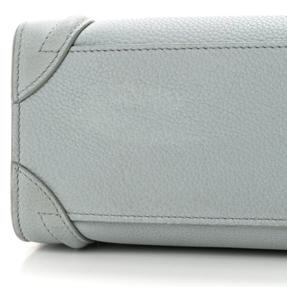 Celine Drummed Calfskin Nano Luggage Almond 16 of 17