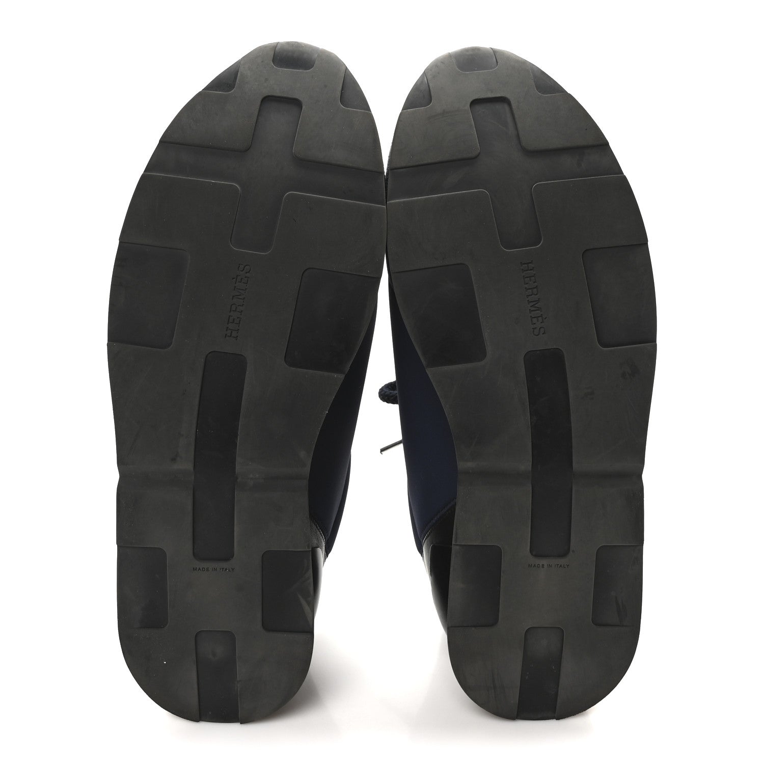 Hermes Technical Canvas Mens Miles Sneakers 43 Marine Black 6 of 8