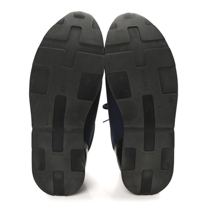 Hermes Technical Canvas Mens Miles Sneakers 43 Marine Black 6 of 8