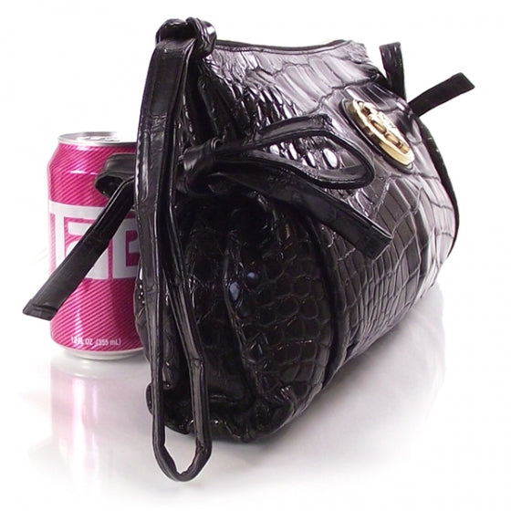 Alligator Hysteria Clutch Black