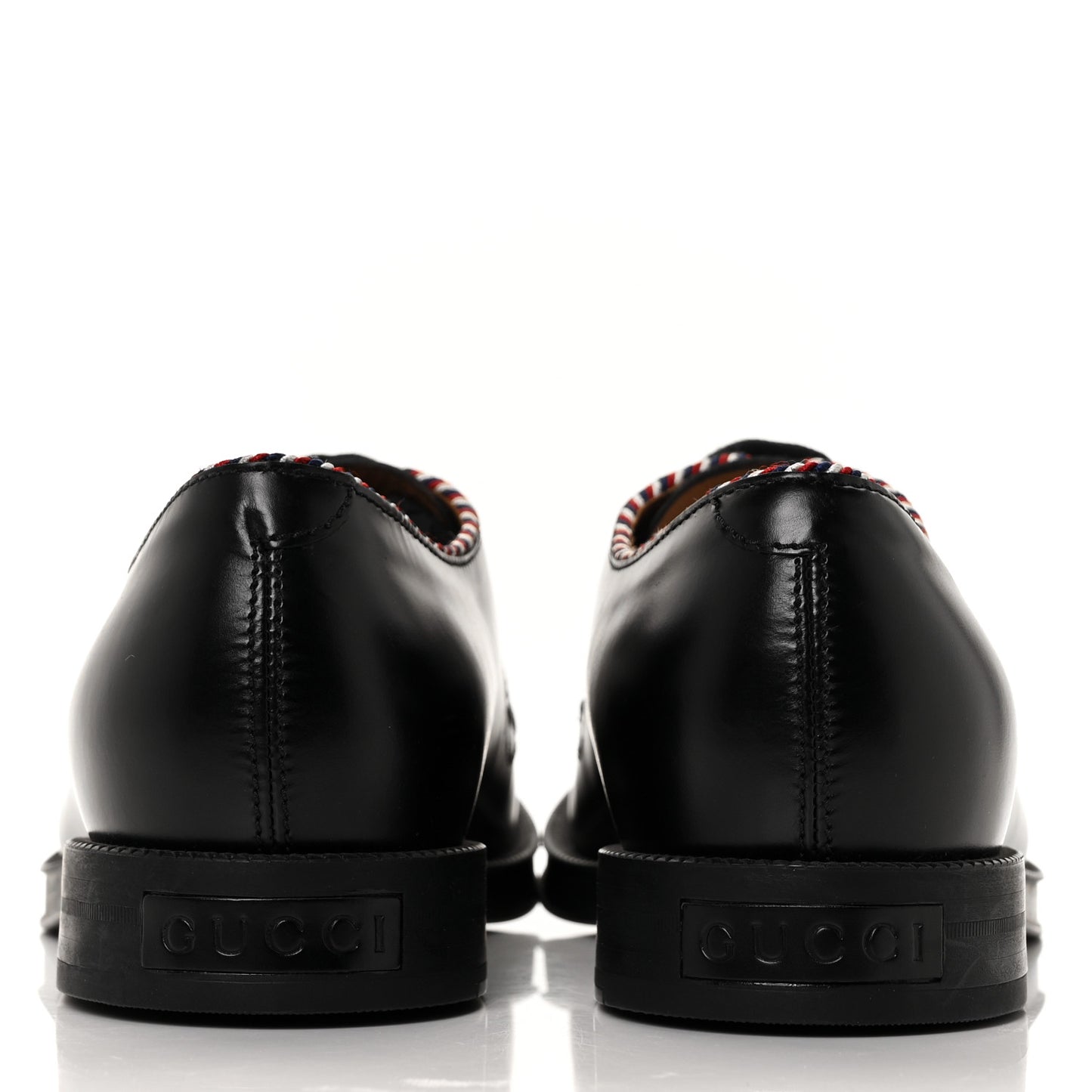 Calfskin Embroidered Mens Lace Up Oxfords 10 Black