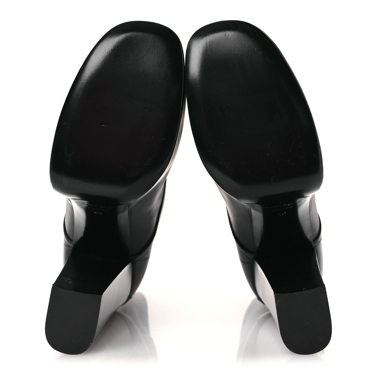 Saint Laurent Calfskin Mina Lace Up Platform Boots 40 Black 7 of 12