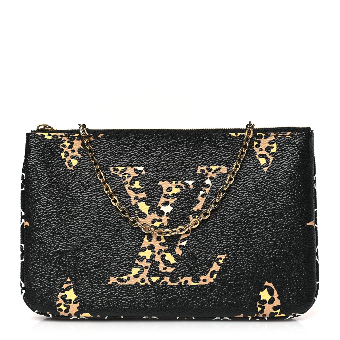 Monogram Giant Jungle Pochette Double Zip Black