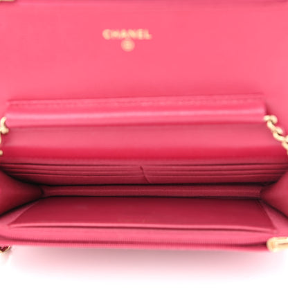 Chanel Caviar Quilted Wallet On Chain WOC Dark Pink 5 of 13