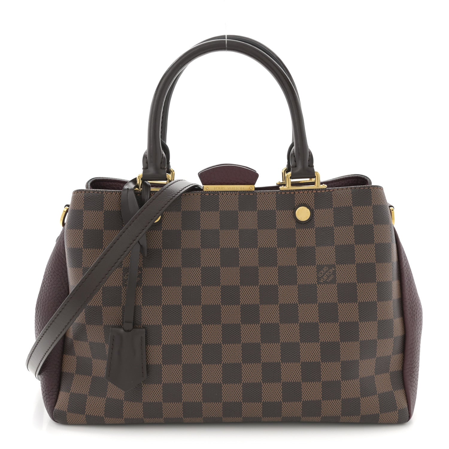 Louis Vuitton Damier Ebene Cuir Taurillon Brittany Bordeaux 1 of 11