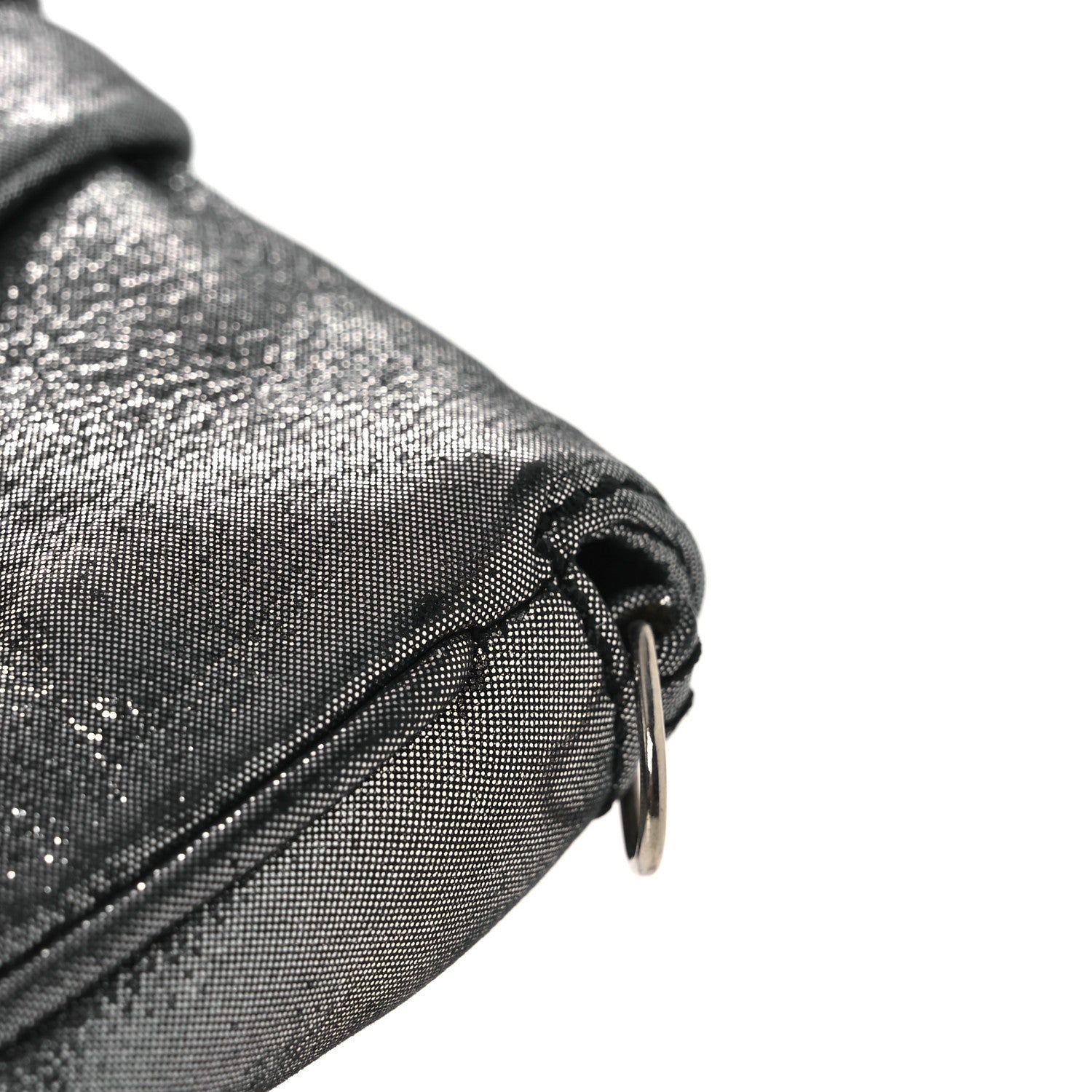 Fendi Metallic Calfskin Mia Pochette Silver 13 of 13