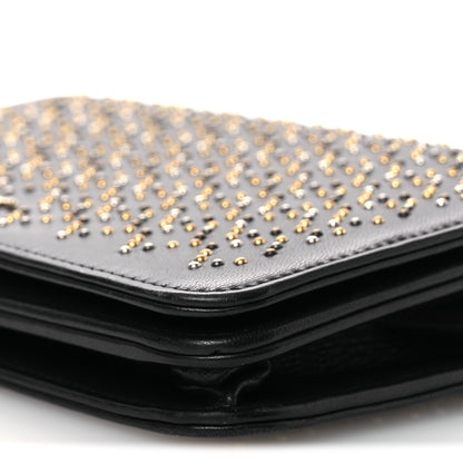 Chanel Lambskin Studded Wallet on Chain WOC Grey 12 of 15