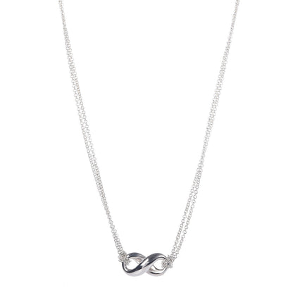 Tiffany Sterling Silver Figure 8 Pendant Necklace 1 of 5