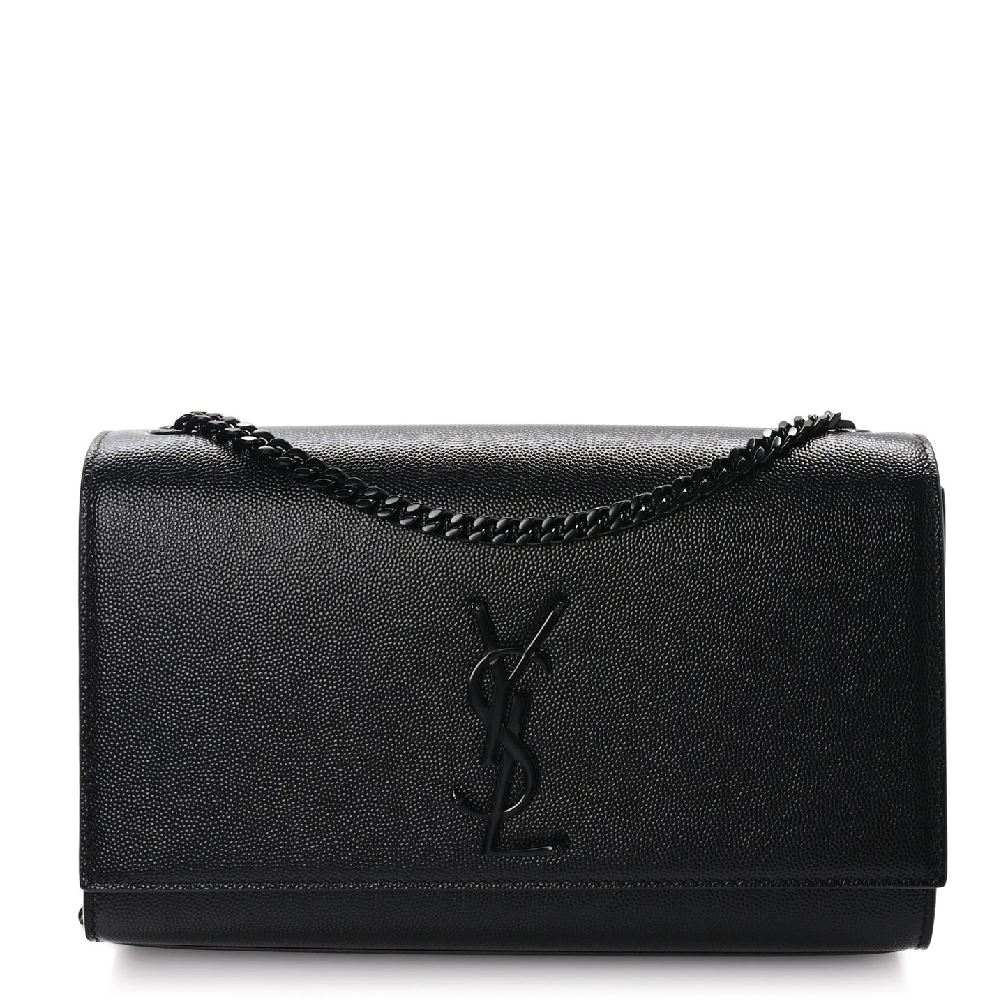 Grain De Poudre Medium Classic Monogram Monochrome Kate Satchel Black